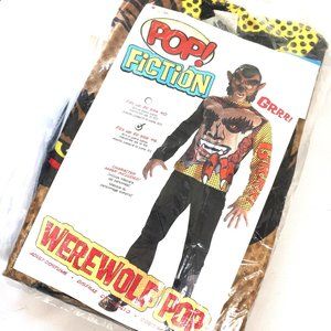 Werewolf Pop Fiction Monster Wolfman Costume Disguise NWT Vtg